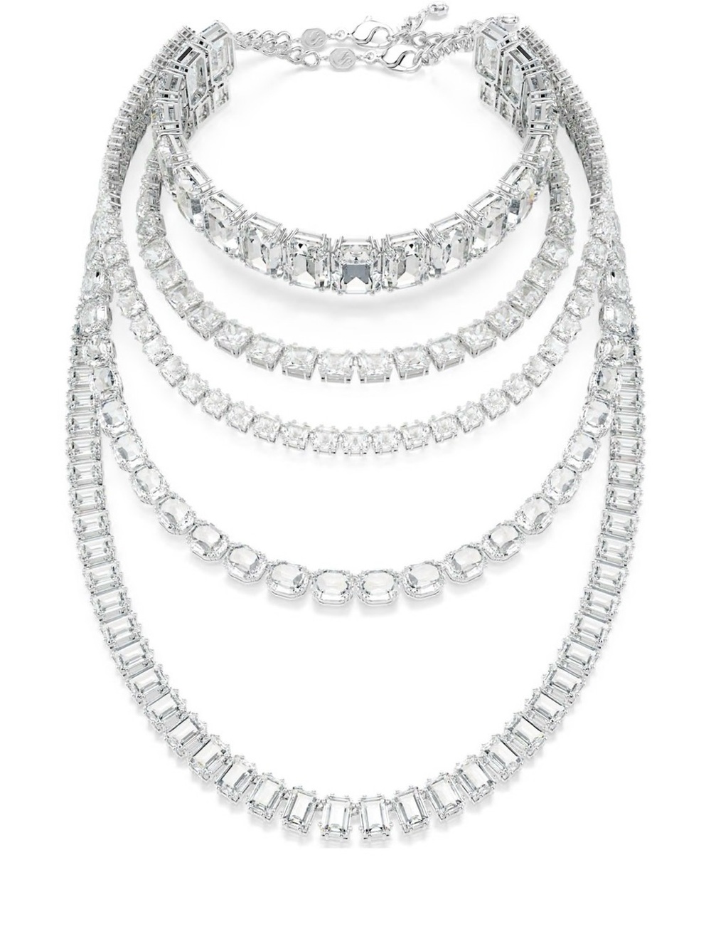 Swarovski Millenia layered necklace
Mixed cuts, White, Rhodium plated